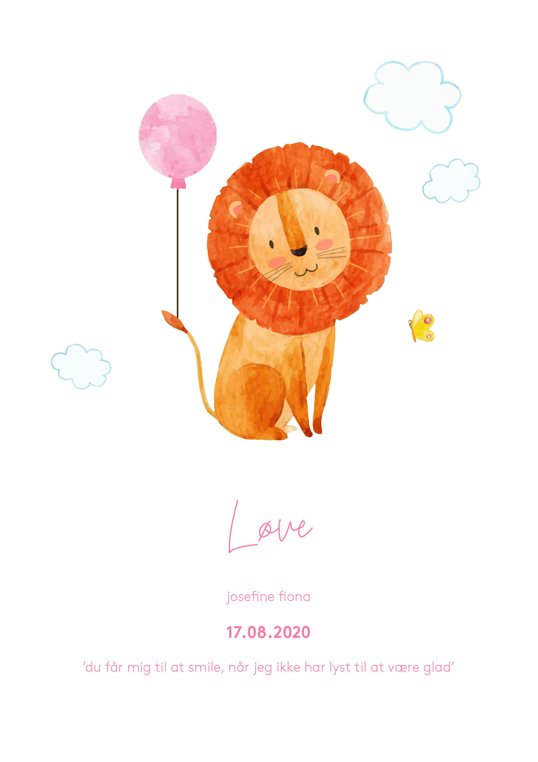 Fødselsdag - Løve pige